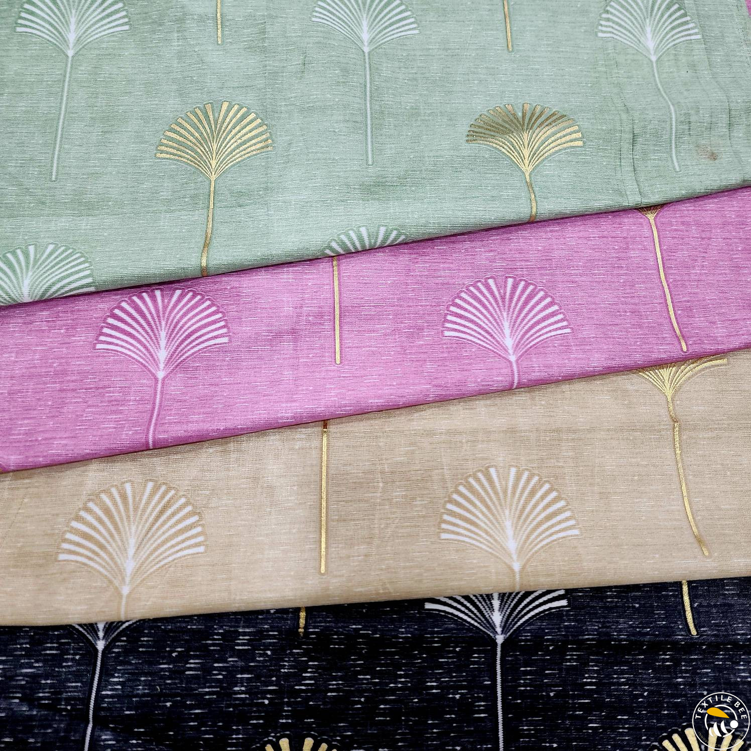 KHADI PRINT TREE MOTIF FOIL DESIGN