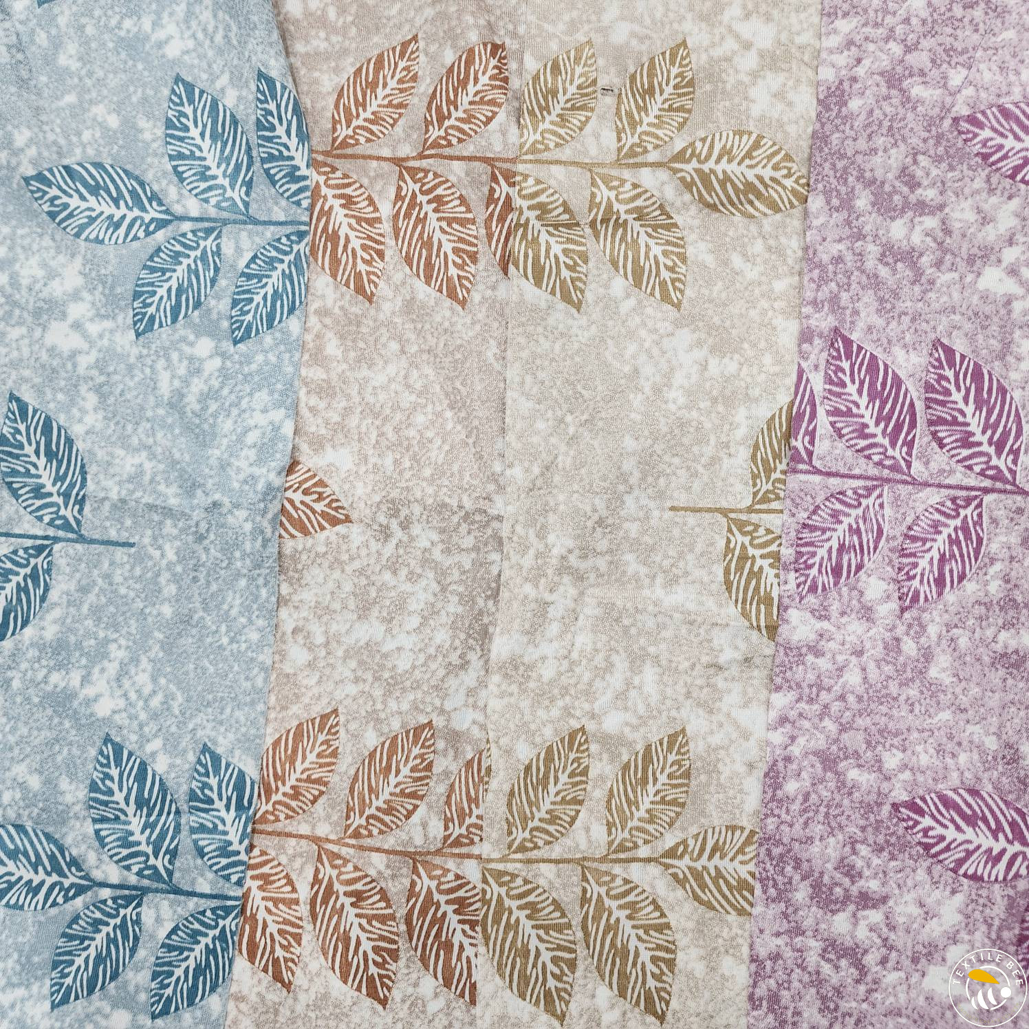 KHADI PRINT LEAF BRANCH MOTIF DESIGN