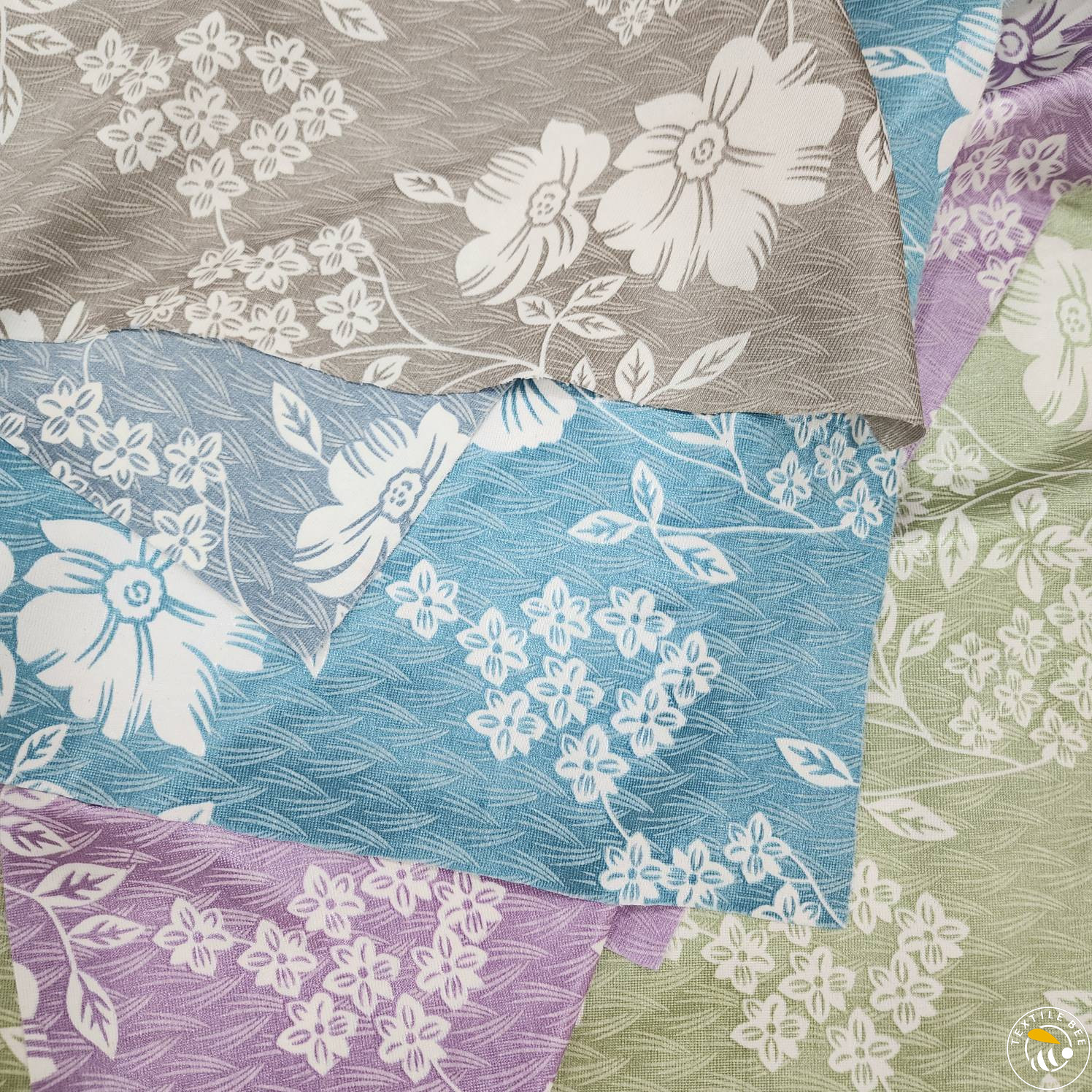 KHADI PRINT LEAFY BLOOM DESIGN