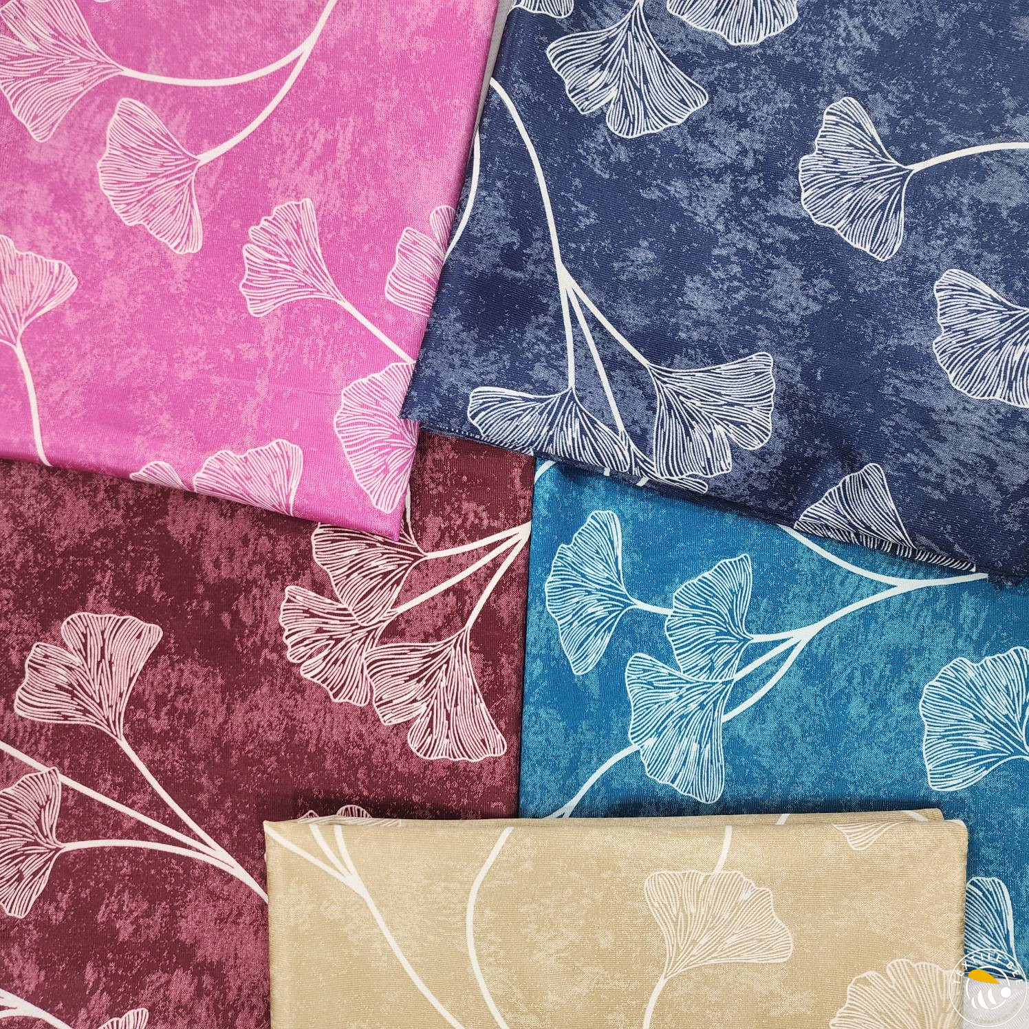 KHADI PRINT GINKGO LEAF DESIGN