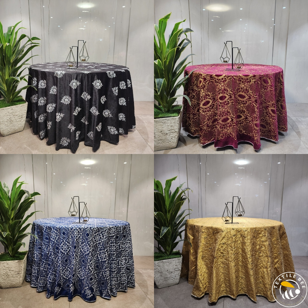 ETHNIC APPLIQUÉ WORK TABLE ROUNDERS
