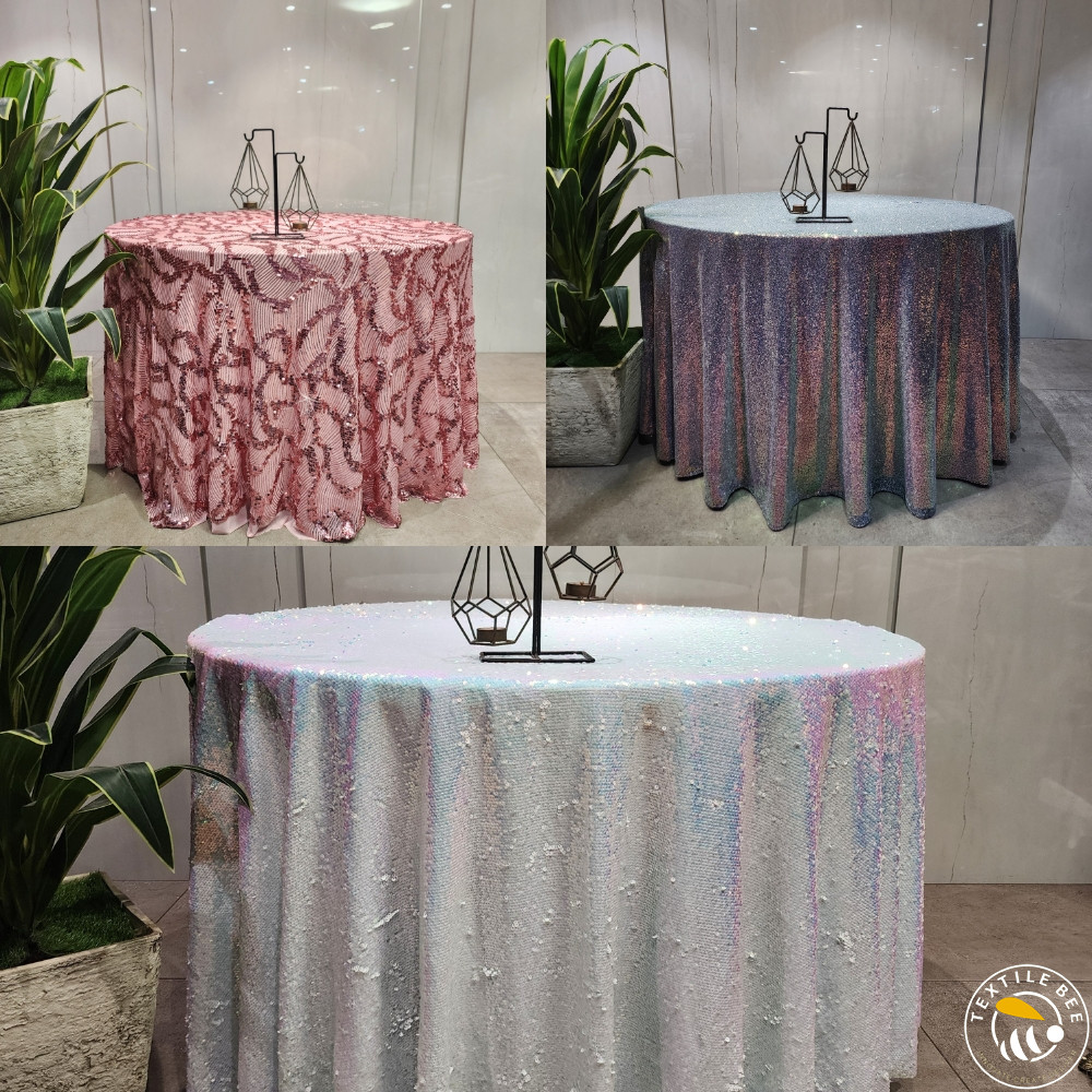 SEQUIN WORK ROUND TABLE ROUNDER