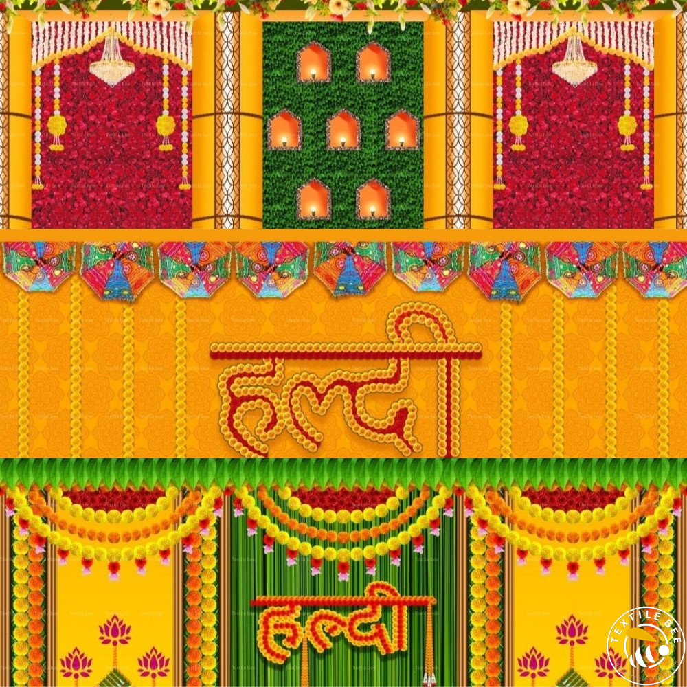 TRADITIONAL HALDI THEME BACKDROP (10X15)