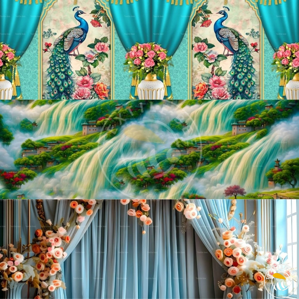 CLASSIC BLUE WEDDING BACKDROP (10X15)