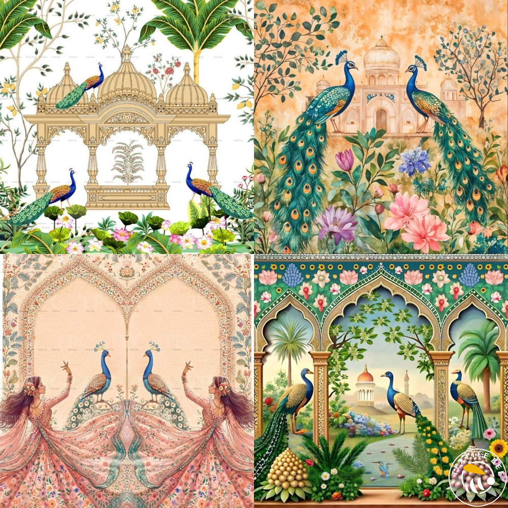 PEACOCK INSPIRED WEDDING BACKDROP (10X10)