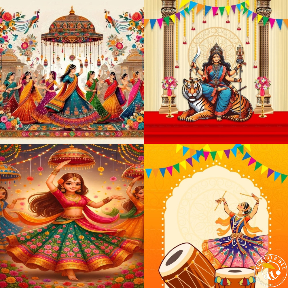 NAVRATRI RAS GARBA THEME BACKDROP (10X10)