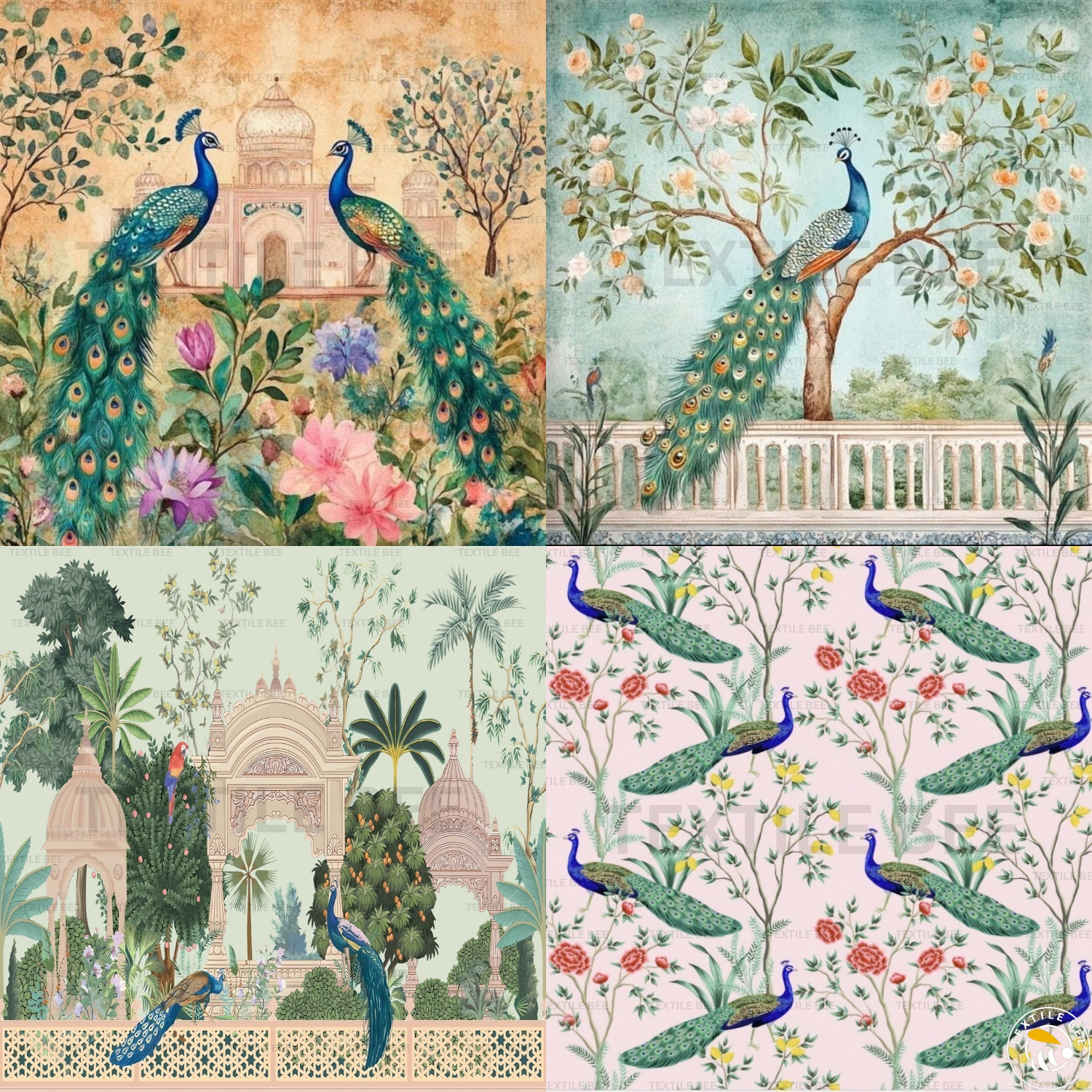 ROYAL PEACOCK THEME WALLS (10X10)