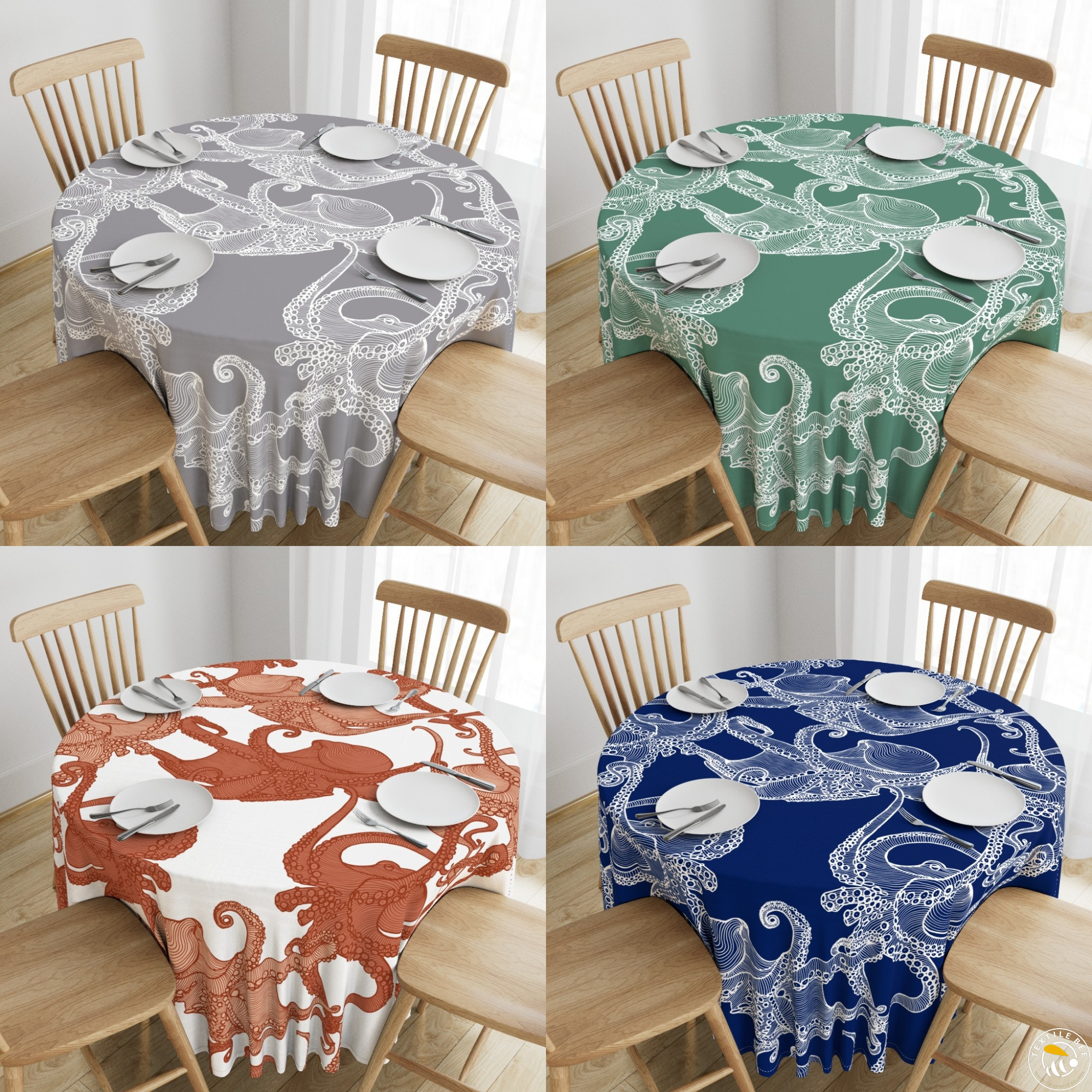 GIANT OCTOPI PRINTED ROUNDERS