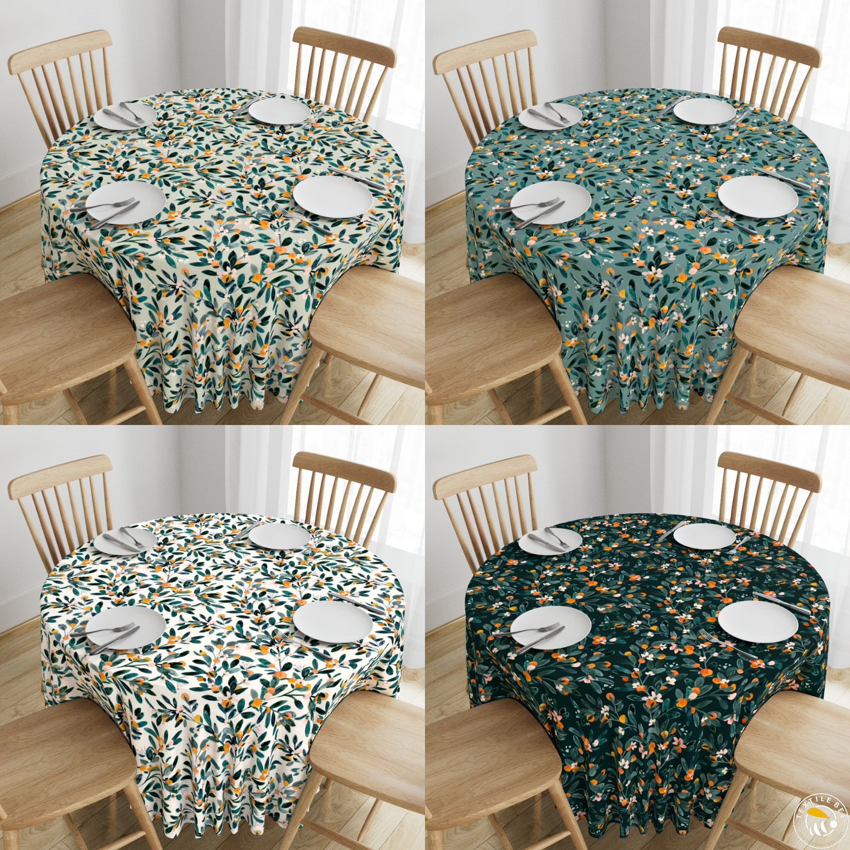 CLEMENTINE SPRIGS PRINTED ROUNDERS