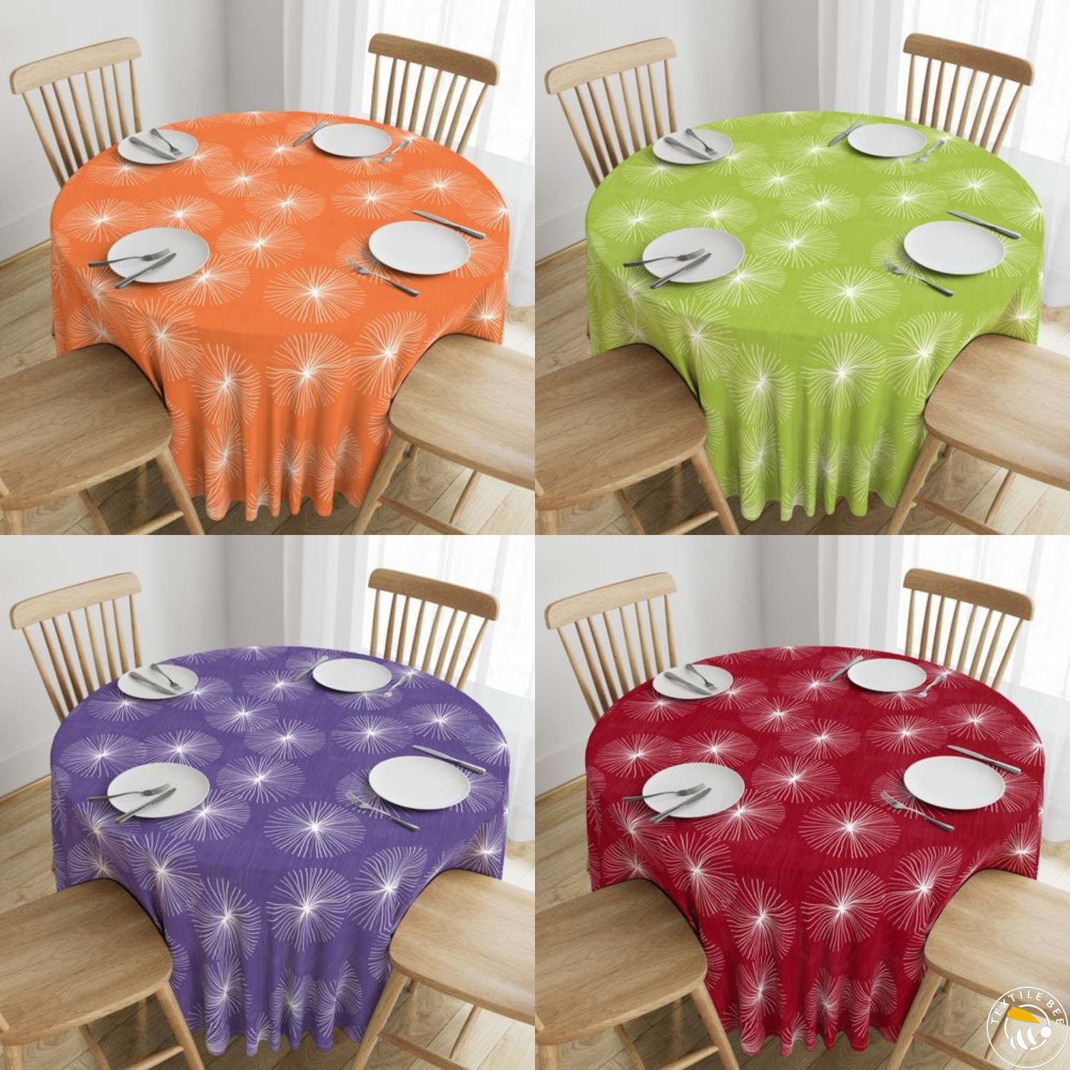 DANDELIONS PRINTED ROUNDERS