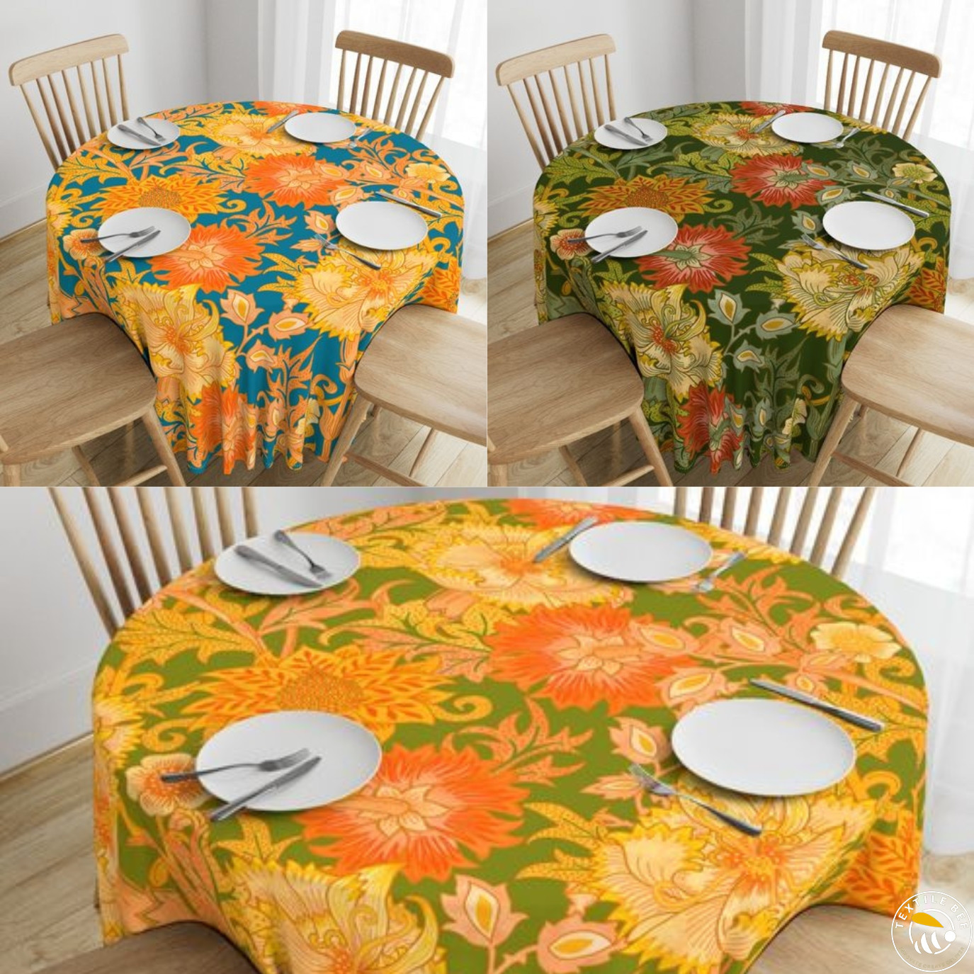 LARGE GARDEN FRESCO PRINTED ROUNDERS