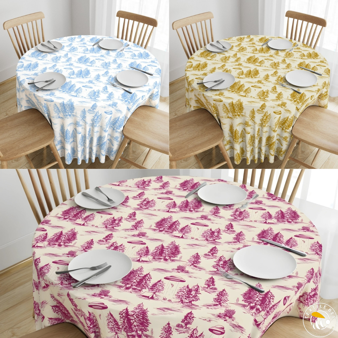 WOODLAND TOILE PRINTED ROUNDERS