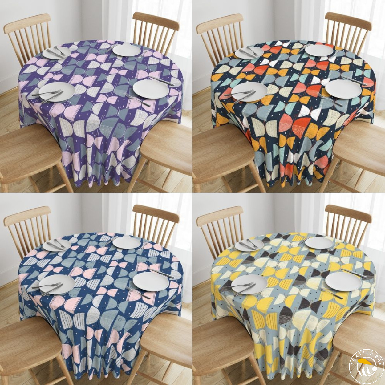 BUTTERFLY MOSAIC PRINTED ROUNDERS