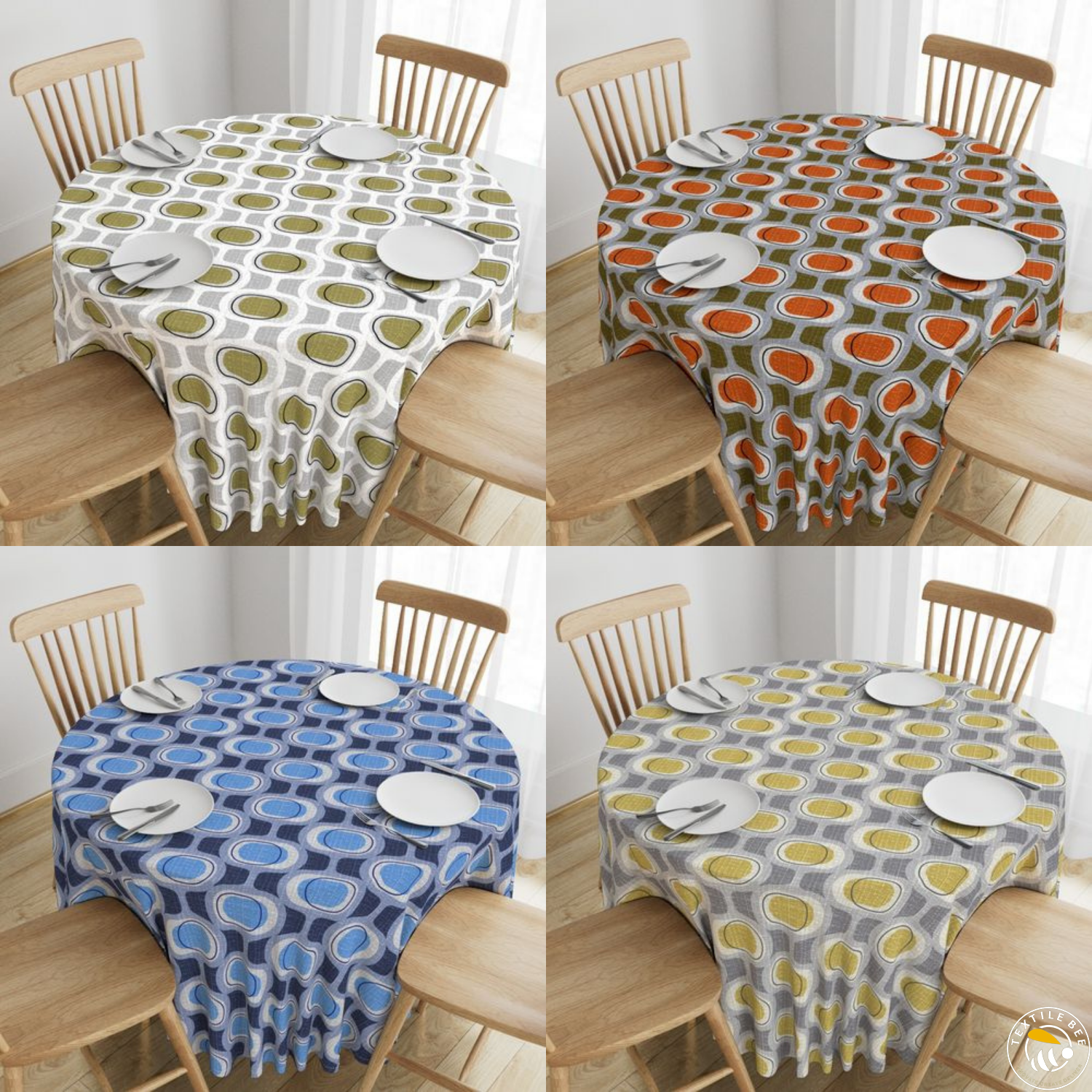 TWEEDY ORBS RETRO PRINTED ROUNDERS