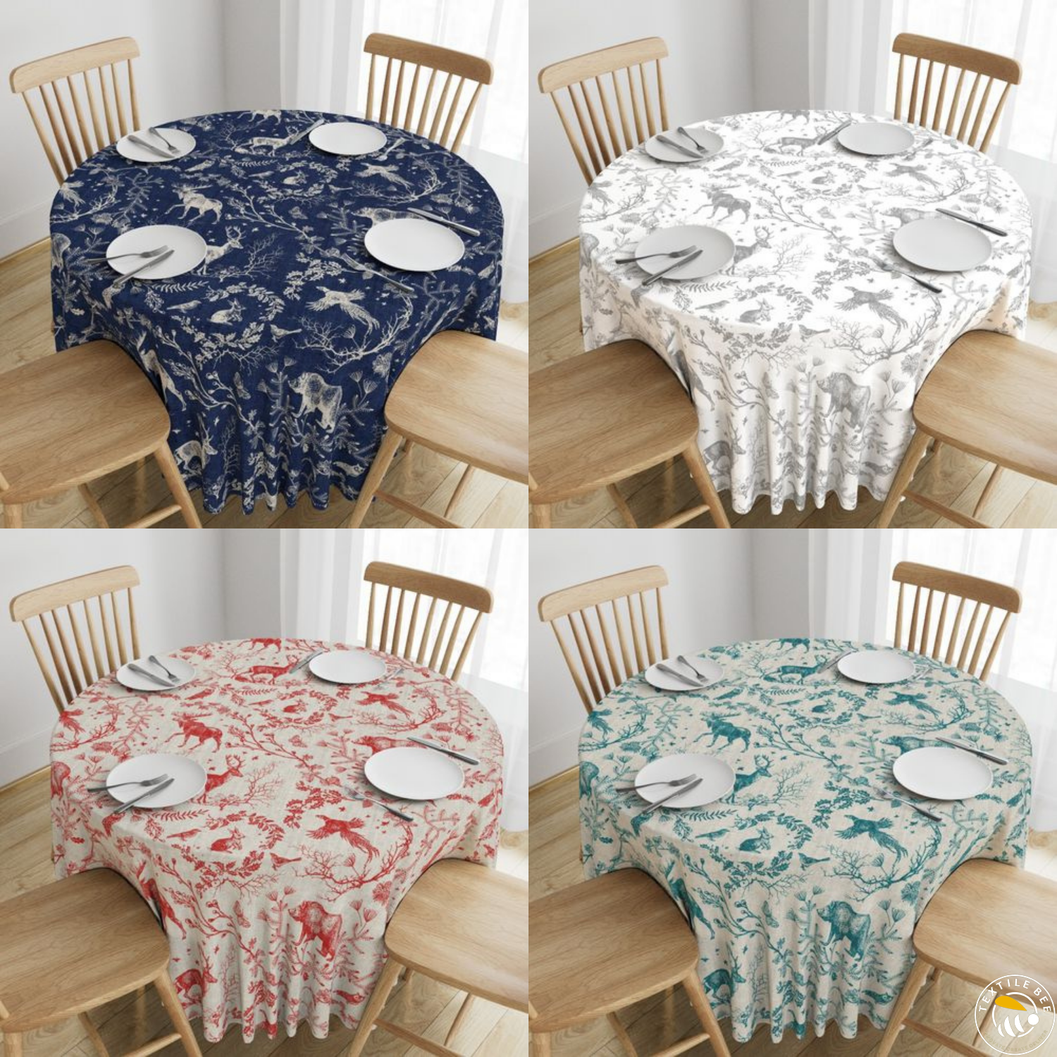 WINTER WOODLAND  PRINTED ROUNDERS