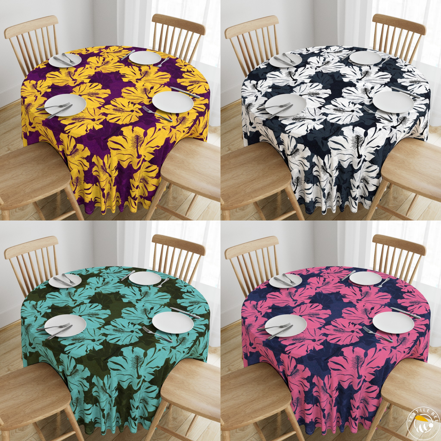 MIDNIGHT BLOOM PRINTED ROUNDERS
