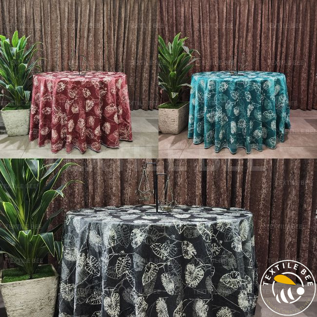 TROPICAL LEAF VEINS PRINTED TABLE ROUNDERS