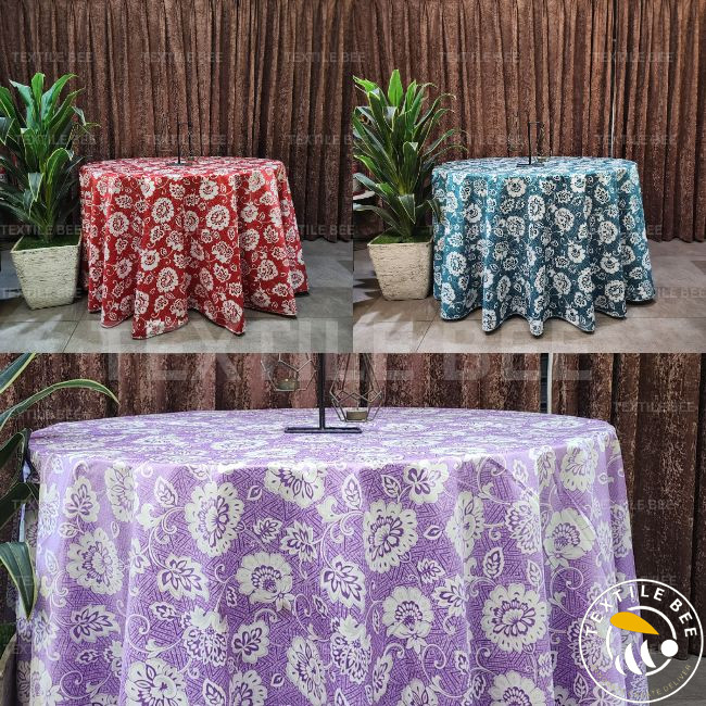 FLORAL ELEGANCE PRINTED TABLE ROUNDERS
