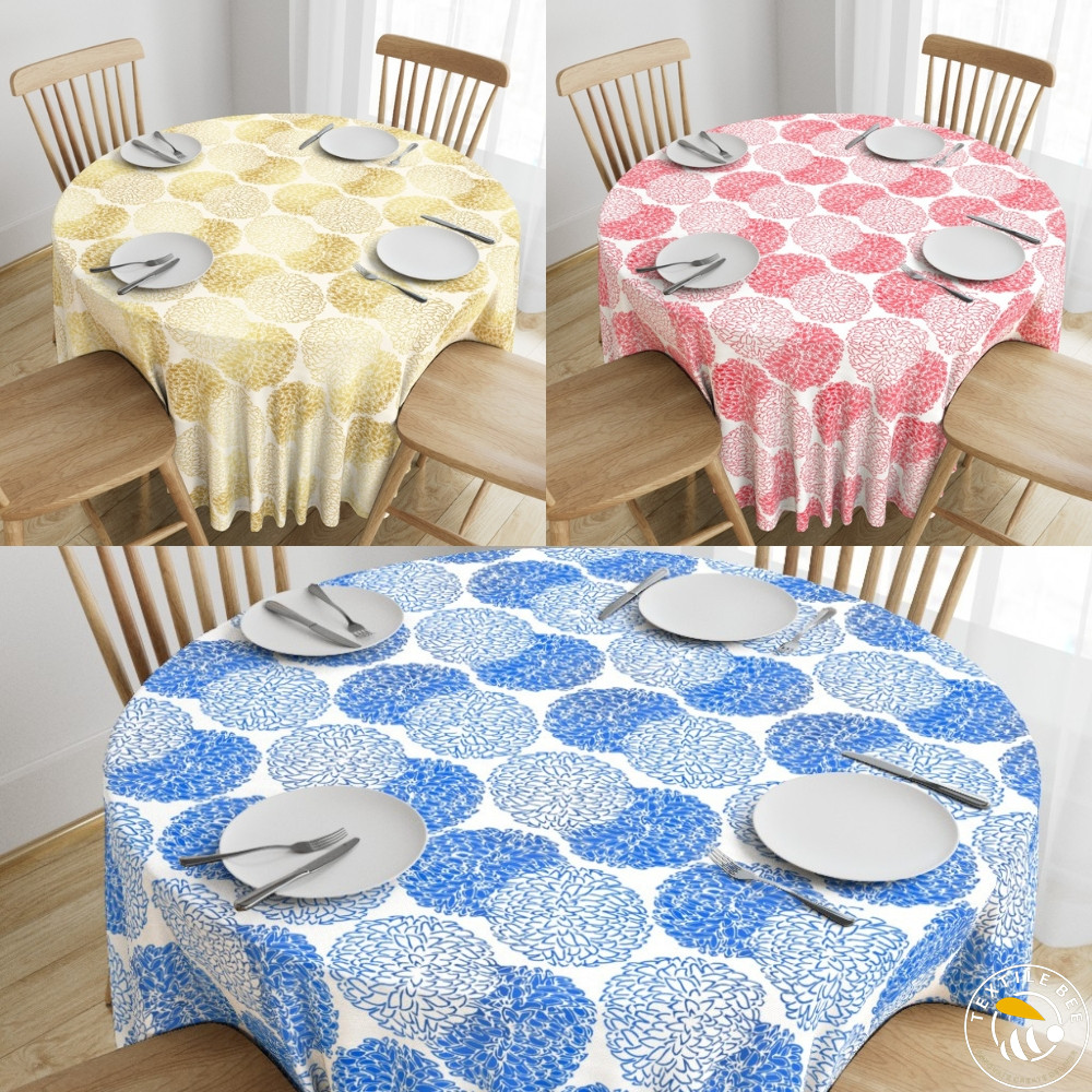 CHRYSANTHEMUM PRINTED TABLE ROUNDERS