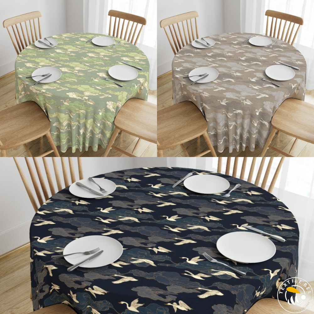 WILD SWANS PRINTED TABLE ROUNDERS