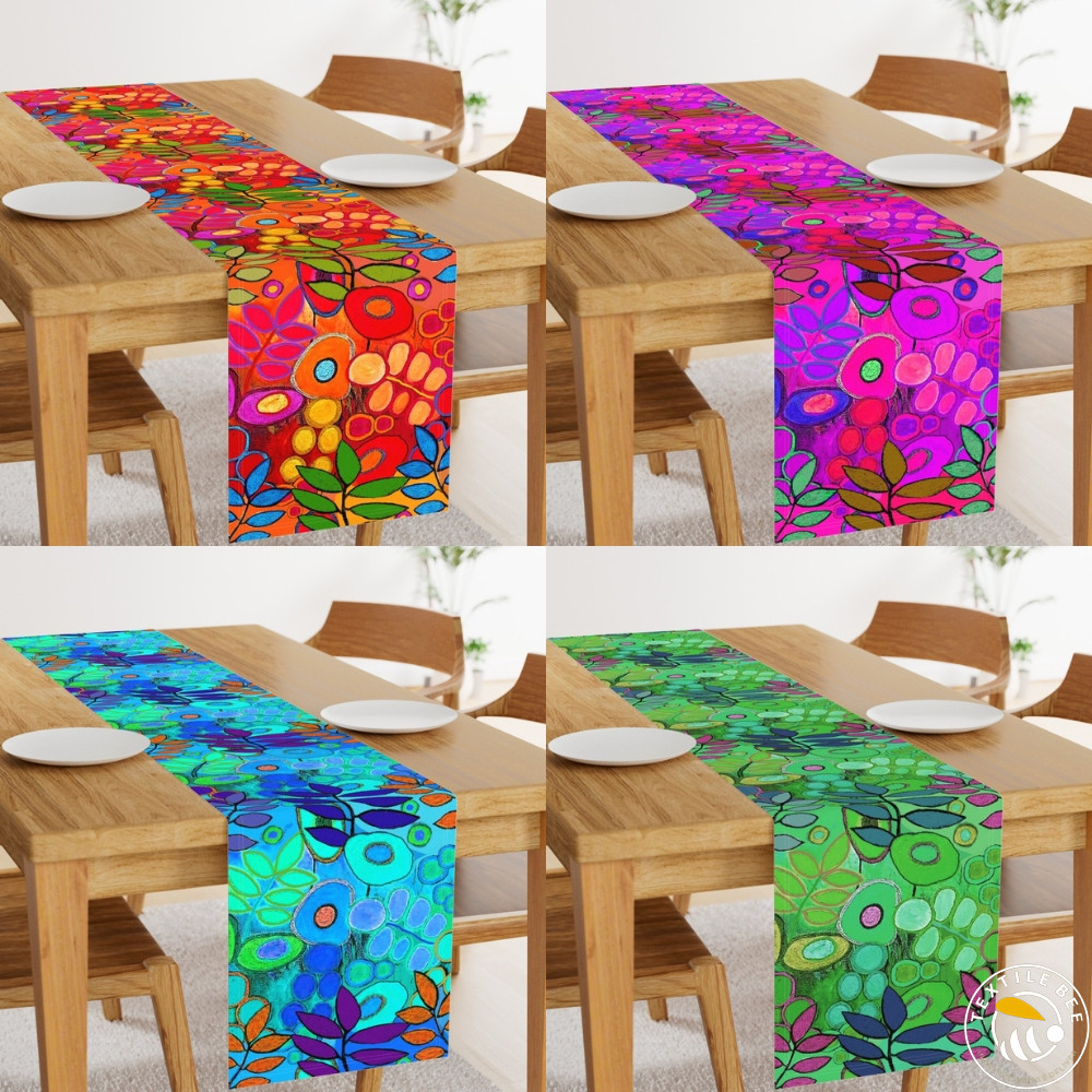 ARIZONA GARDEN FLOWERS PRINTED TABLE RUNNERS
